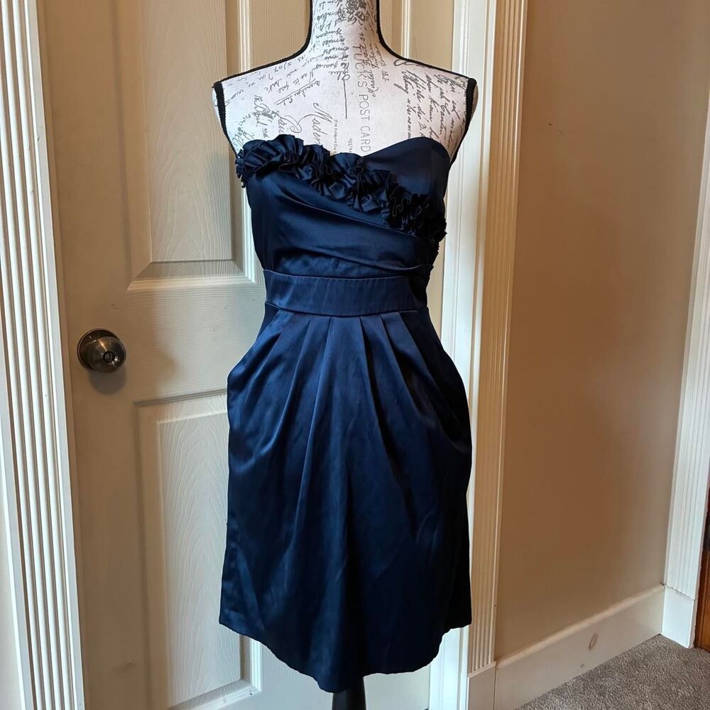 A-byer Women's Navy and Blue Dress